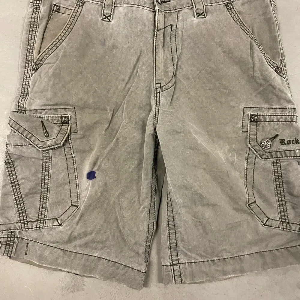 Y2K rock revival cargo shorts 34